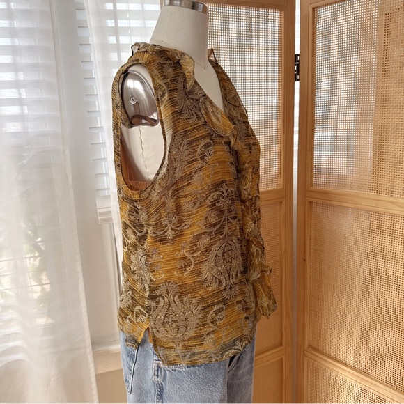 VINTAGE 90’s boho silk top - Picture 8 of 9
